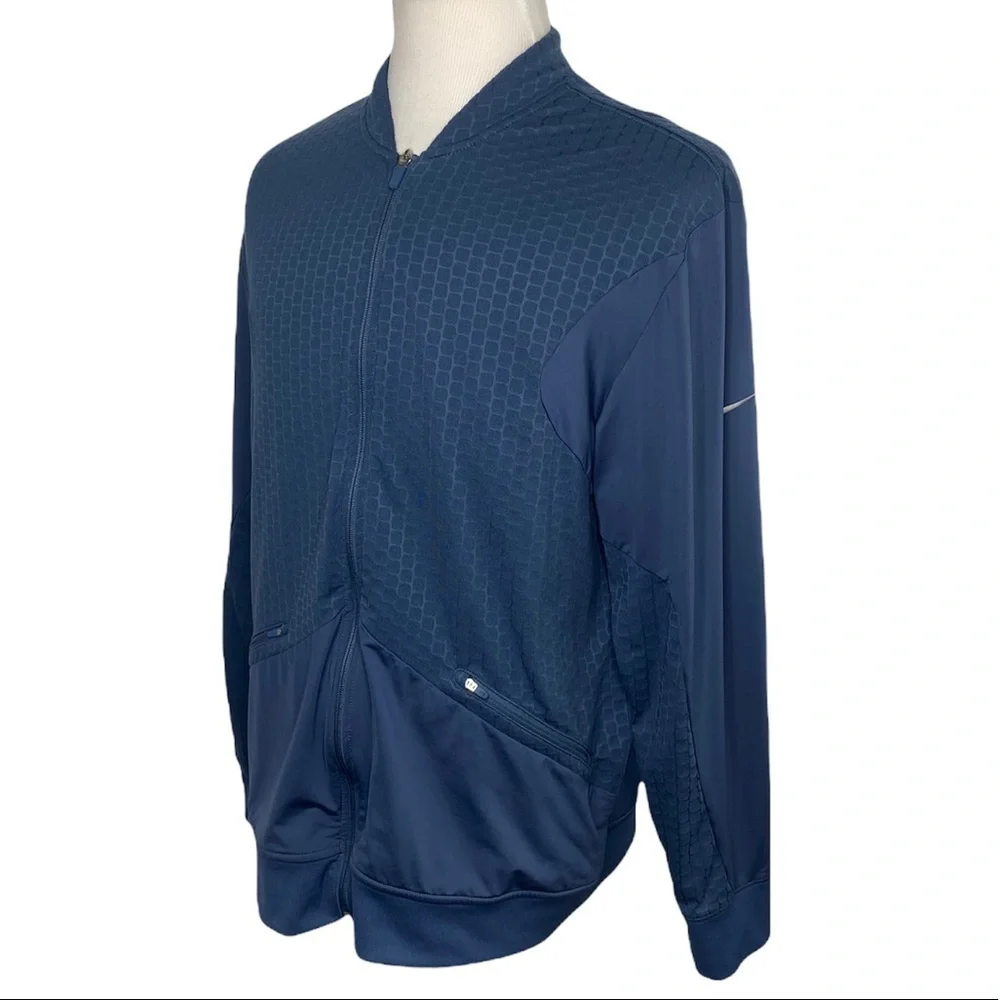 Nike Golf Tour Performance Dri-fit Textured Print Full Zip Jacket
